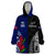 Personalised New Zealand Vs Samoa Rugby Wearable Blanket Hoodie Go Champions LT7 One Size Black Blue - Polynesian Pride