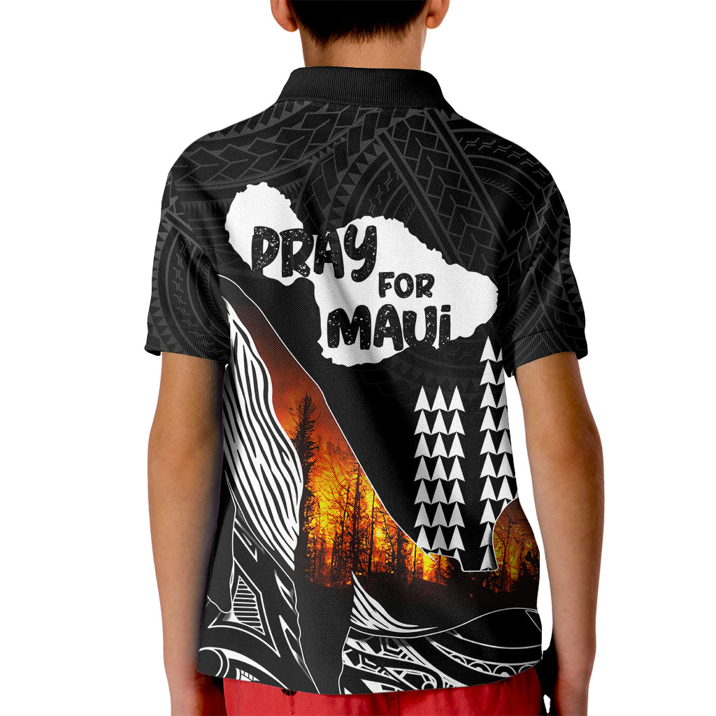 Hawaii Humpback Whale Kid Polo Shirt Be Strong - Pray For Maui LT7 - Polynesian Pride