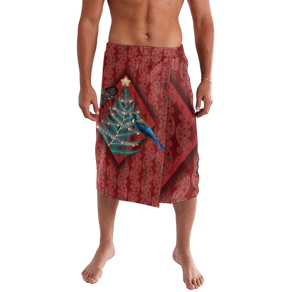 Aotearoa Maori Mangopare Meri Kirihimete Lavalava Christmas Fern LT7 Red - Polynesian Pride