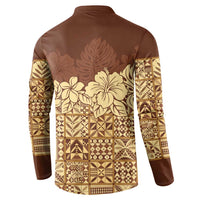 Niue Hiapo Motif Button Sweatshirt Tapa Classic LT7 - Polynesian Pride