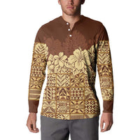 Niue Hiapo Motif Button Sweatshirt Tapa Classic LT7 - Polynesian Pride