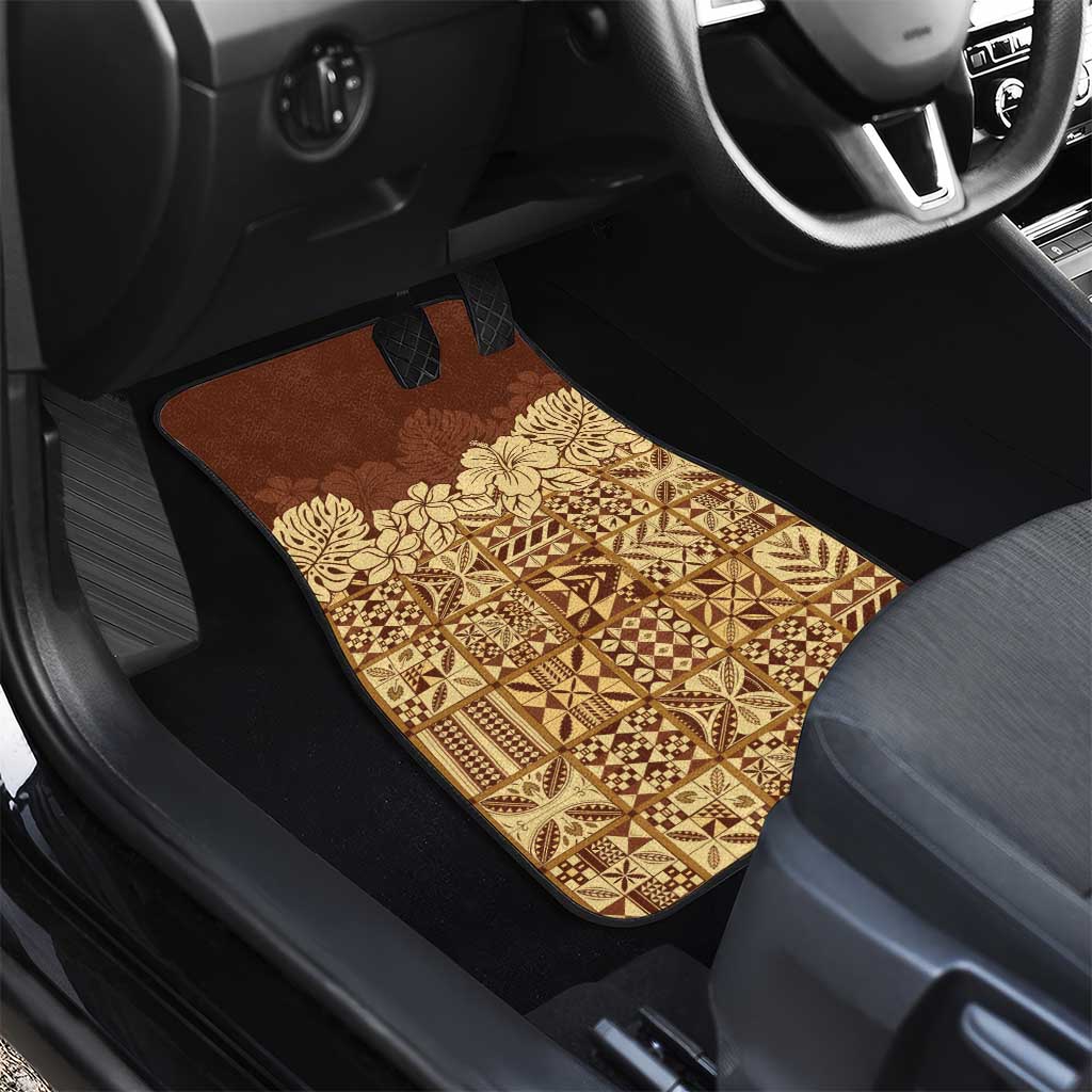 Niue Hiapo Motif Car Mats Tapa Classic LT7 - Polynesian Pride
