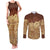 Niue Hiapo Motif Couples Matching Tank Maxi Dress and Long Sleeve Button Shirt Tapa Classic