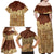 Niue Hiapo Motif Family Matching Off Shoulder Maxi Dress and Hawaiian Shirt Tapa Classic