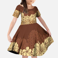 Niue Hiapo Motif Family Matching Tank Maxi Dress and Hawaiian Shirt Tapa Classic