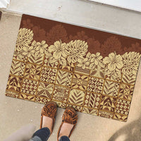 Niue Hiapo Motif Rubber Doormat Tapa Classic LT7 - Polynesian Pride