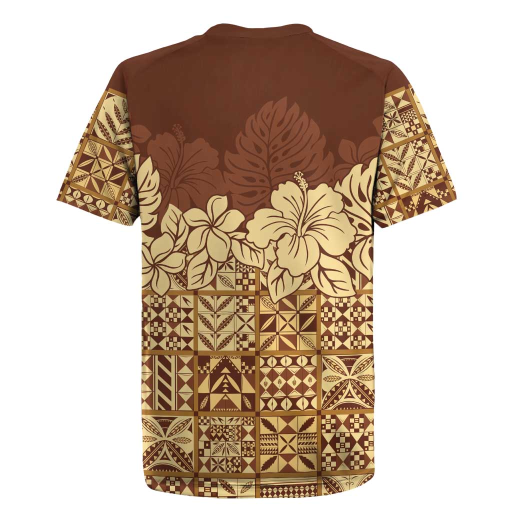 Niue Hiapo Motif Rugby Jersey Tapa Classic LT7 - Polynesian Pride