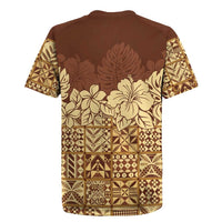 Niue Hiapo Motif Rugby Jersey Tapa Classic LT7 - Polynesian Pride