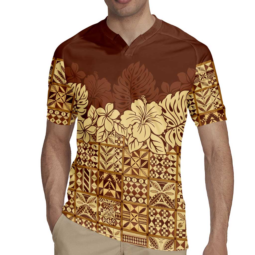 Niue Hiapo Motif Rugby Jersey Tapa Classic LT7 - Polynesian Pride