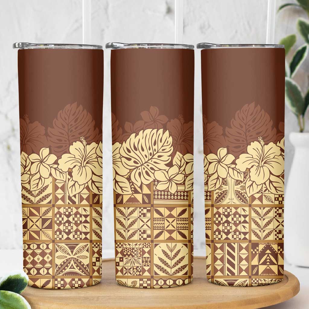 Niue Hiapo Motif Skinny Tumbler Tapa Classic