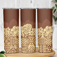 Niue Hiapo Motif Skinny Tumbler Tapa Classic