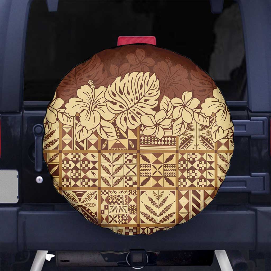 Niue Hiapo Motif Spare Tire Cover Tapa Classic LT7 - Polynesian Pride