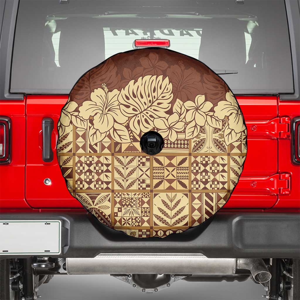 Niue Hiapo Motif Spare Tire Cover Tapa Classic LT7 - Polynesian Pride