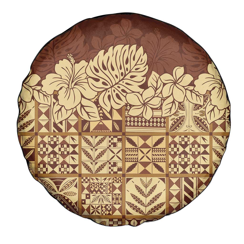 Niue Hiapo Motif Spare Tire Cover Tapa Classic LT7 - Polynesian Pride