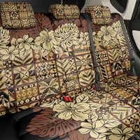 Niue Hiapo Motif Back Car Seat Cover Tapa Classic - Black Ver