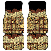 Niue Hiapo Motif Car Mats Tapa Classic - Black Ver LT7 - Polynesian Pride