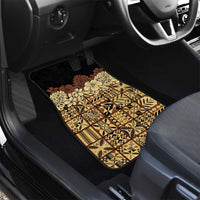 Niue Hiapo Motif Car Mats Tapa Classic - Black Ver LT7 - Polynesian Pride