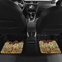 Niue Hiapo Motif Car Mats Tapa Classic - Black Ver LT7 Set 2pcs - Back Black - Polynesian Pride