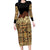 Niue Hiapo Motif Family Matching Long Sleeve Bodycon Dress and Hawaiian Shirt Tapa Classic - Black Ver