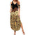 Niue Hiapo Motif Family Matching Summer Maxi Dress and Hawaiian Shirt Tapa Classic - Black Ver