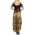 Niue Hiapo Motif Family Matching Summer Maxi Dress and Hawaiian Shirt Tapa Classic - Black Ver