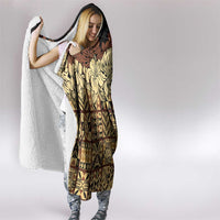 Niue Hiapo Motif Hooded Blanket Tapa Classic - Black Ver LT7 - Polynesian Pride