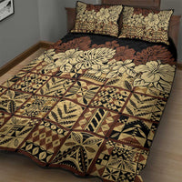 Niue Hiapo Motif Quilt Bed Set Tapa Classic - Black Ver LT7 - Polynesian Pride