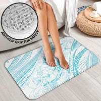 Sharks Couple Dreamy Polynesians Floral Sea Bathroom Set Turquoise - Polynesian Pride