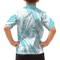 Sharks Couple Dreamy Polynesians Floral Sea Hawaiian Shirt Turquoise LT7 - Polynesian Pride