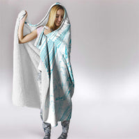 Sharks Couple Dreamy Polynesians Floral Sea Hooded Blanket Turquoise LT7 - Polynesian Pride