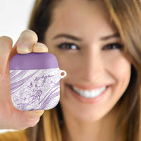 Sharks Couple Dreamy Polynesians Floral Sea AirPods Case Lilac - Polynesian Pride