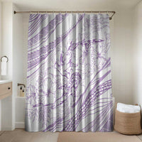 Sharks Couple Dreamy Polynesians Floral Sea Bathroom Set Lilac - Polynesian Pride