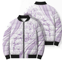Sharks Couple Dreamy Polynesians Floral Sea Bomber Puffer Jacket Lilac LT7 - Polynesian Pride