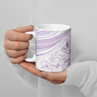 Sharks Couple Dreamy Polynesians Floral Sea Ceramic Mug Lilac LT7 - Polynesian Pride