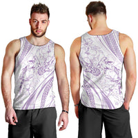 Sharks Couple Dreamy Polynesians Floral Sea Men Tank Top Lilac LT7 - Polynesian Pride