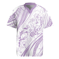 Sharks Couple Dreamy Polynesians Floral Sea Rugby Jersey Lilac - Polynesian Pride