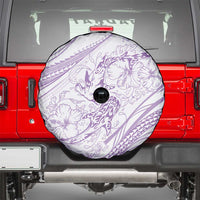 Sharks Couple Dreamy Polynesians Floral Sea Spare Tire Cover Lilac - Polynesian Pride