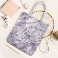 Sharks Couple Dreamy Polynesians Floral Sea Tote Bag Lilac - Polynesian Pride