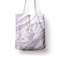 Sharks Couple Dreamy Polynesians Floral Sea Tote Bag Lilac - Polynesian Pride