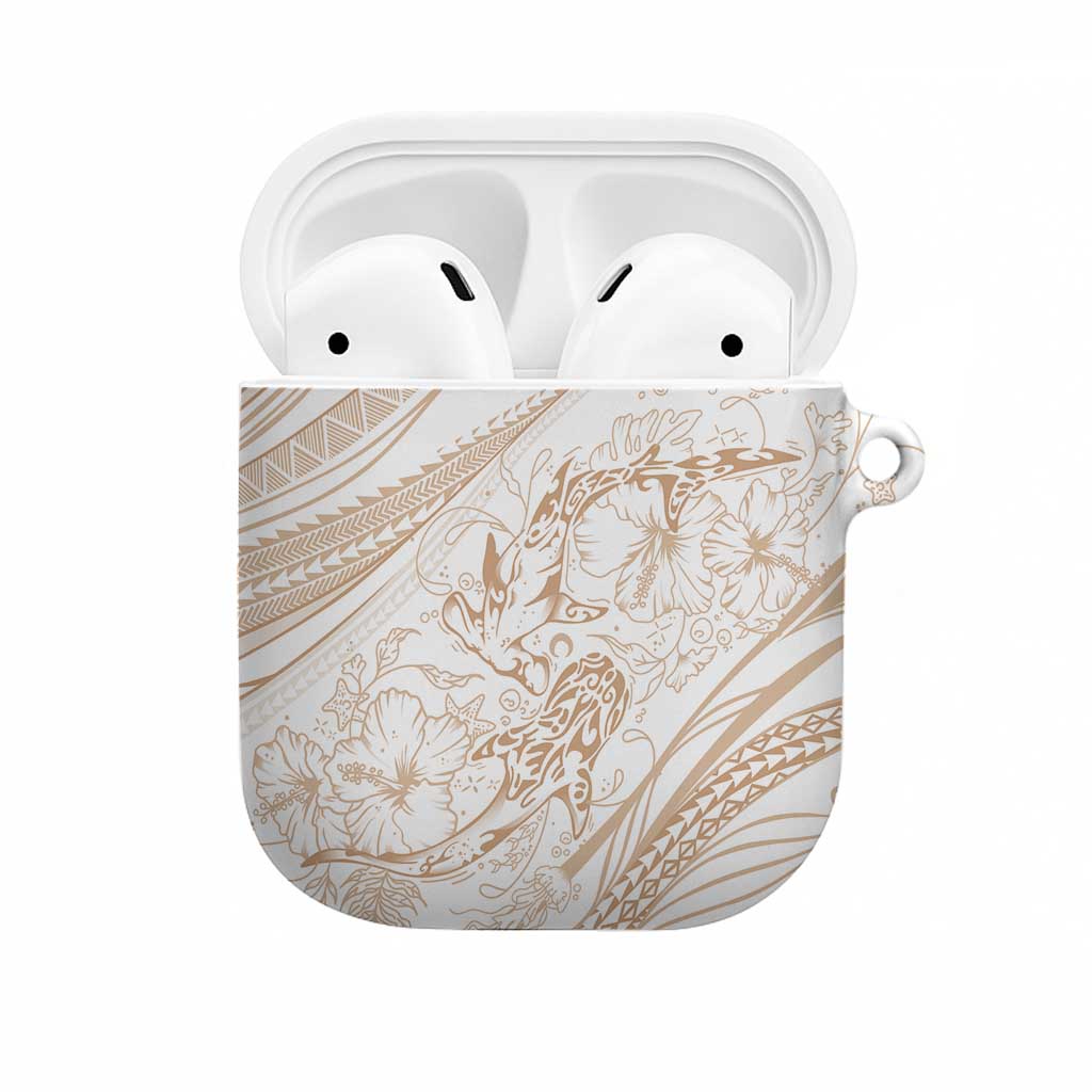 Sharks Couple Dreamy Polynesians Floral Sea AirPods Case Hazel - Polynesian Pride