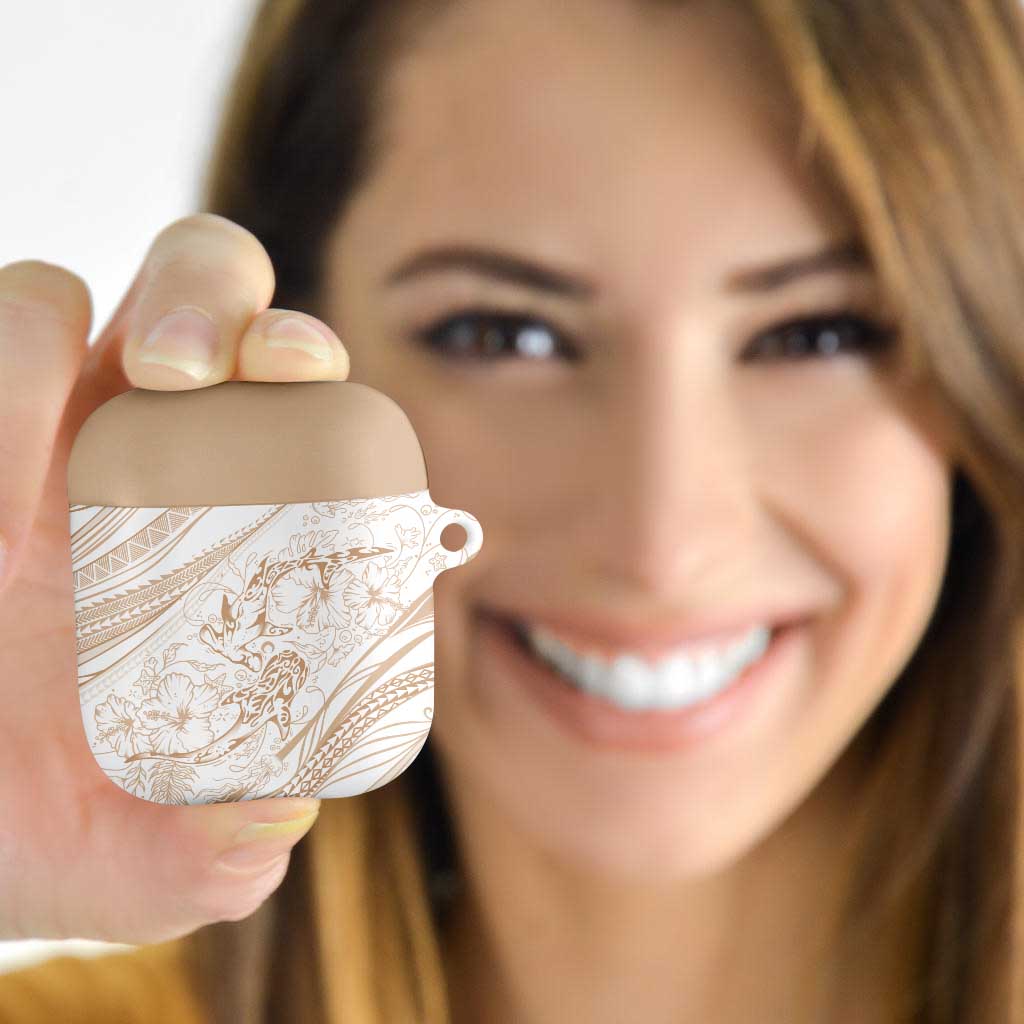 Sharks Couple Dreamy Polynesians Floral Sea AirPods Case Hazel - Polynesian Pride