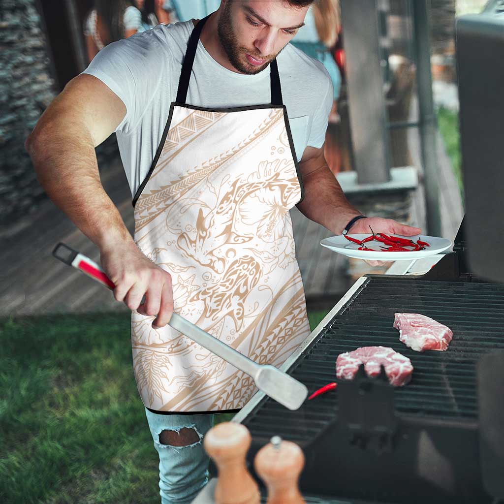 Sharks Couple Dreamy Polynesians Floral Sea Apron Hazel - Polynesian Pride