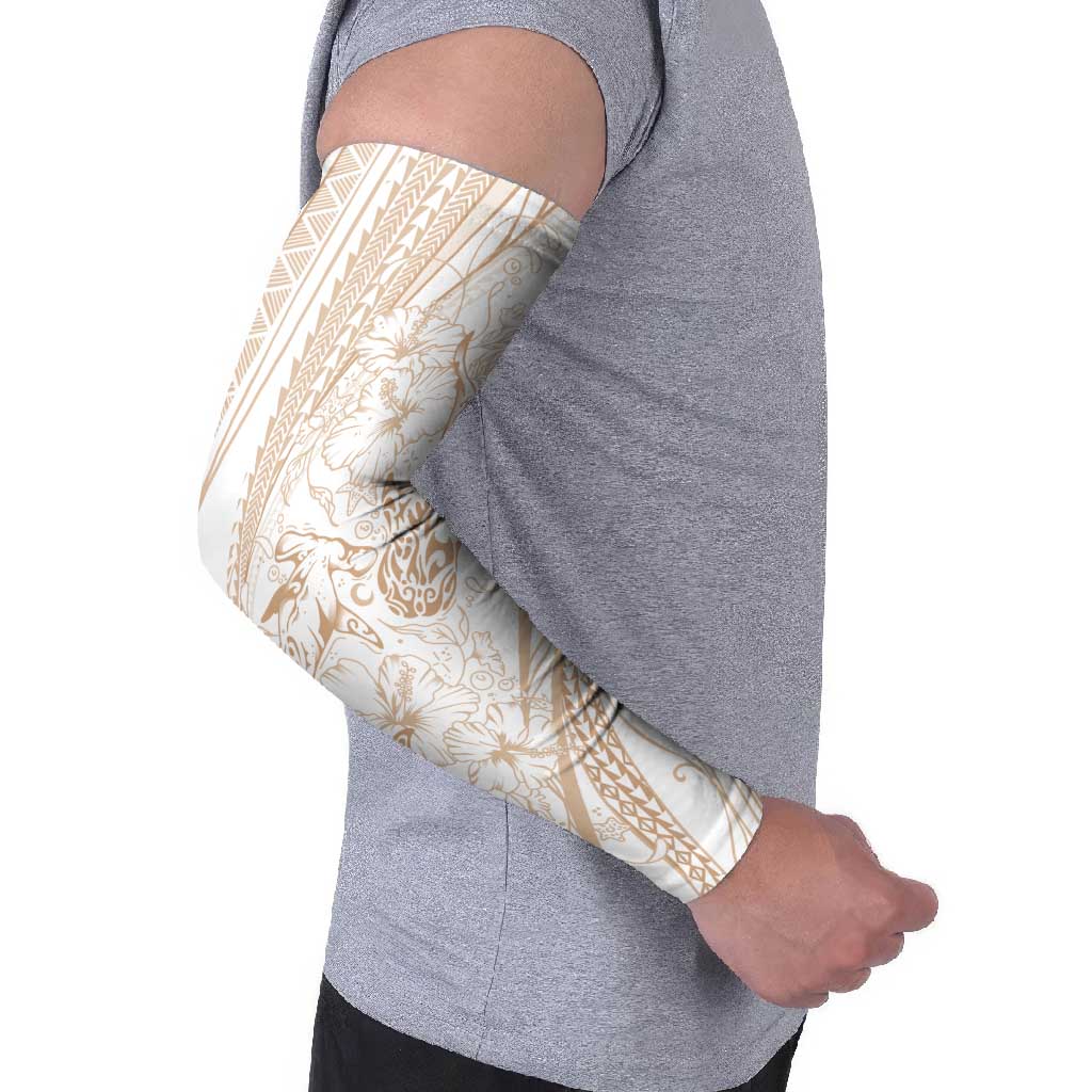 Sharks Couple Dreamy Polynesians Floral Sea Arm Sleeves Hazel LT7 - Polynesian Pride