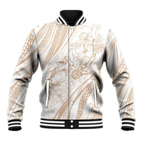 Sharks Couple Dreamy Polynesians Floral Sea Baseball Jacket Hazel LT7 Unisex Hazel - Polynesian Pride