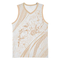 Sharks Couple Dreamy Polynesians Floral Sea Basketball Jersey Hazel LT7 Unisex Hazel - Polynesian Pride