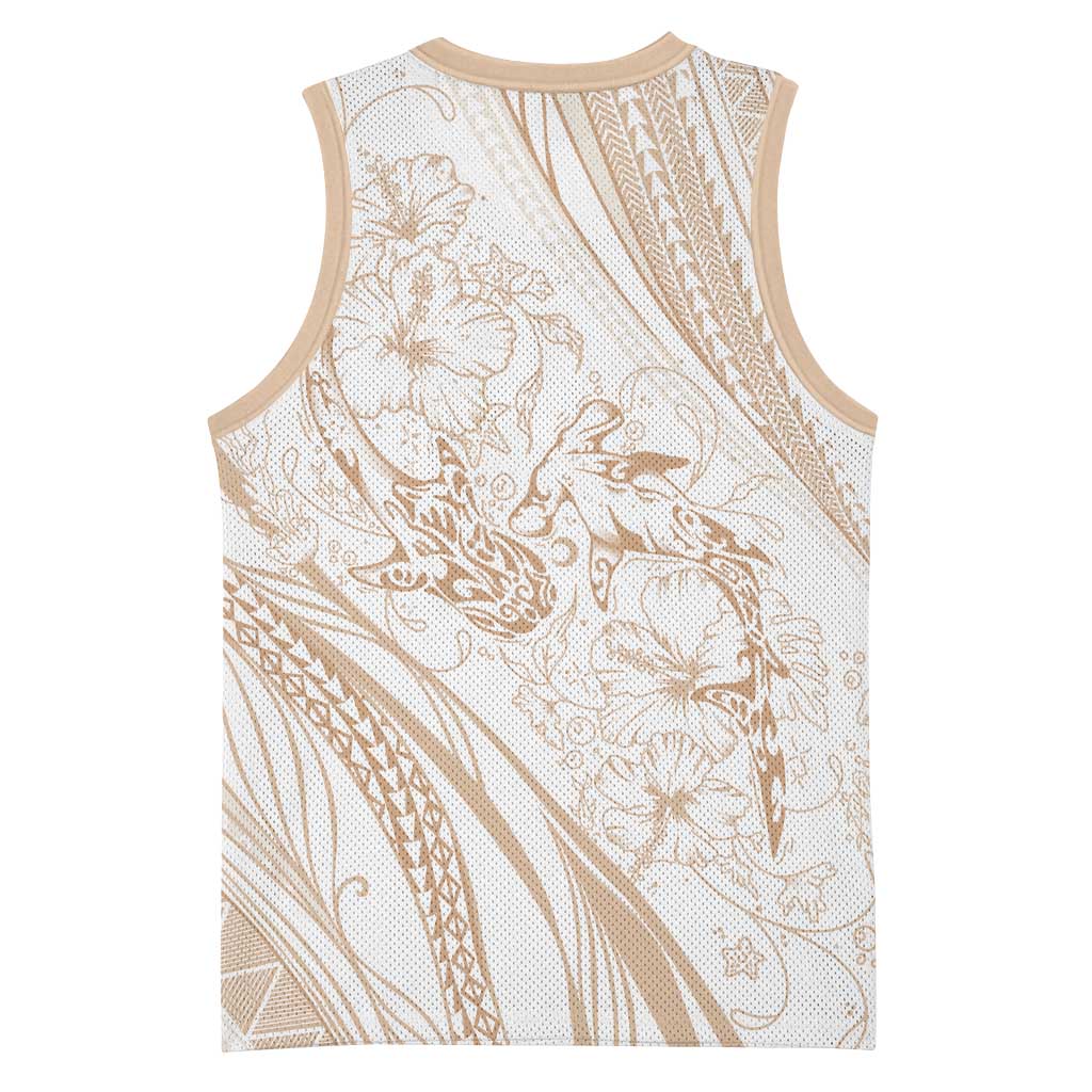 Sharks Couple Dreamy Polynesians Floral Sea Basketball Jersey Hazel LT7 - Polynesian Pride