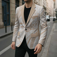 Sharks Couple Dreamy Polynesians Floral Sea Blazer Hazel - Polynesian Pride