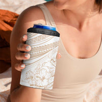 Sharks Couple Dreamy Polynesians Floral Sea 4 in 1 Can Cooler Tumbler Hazel - Polynesian Pride