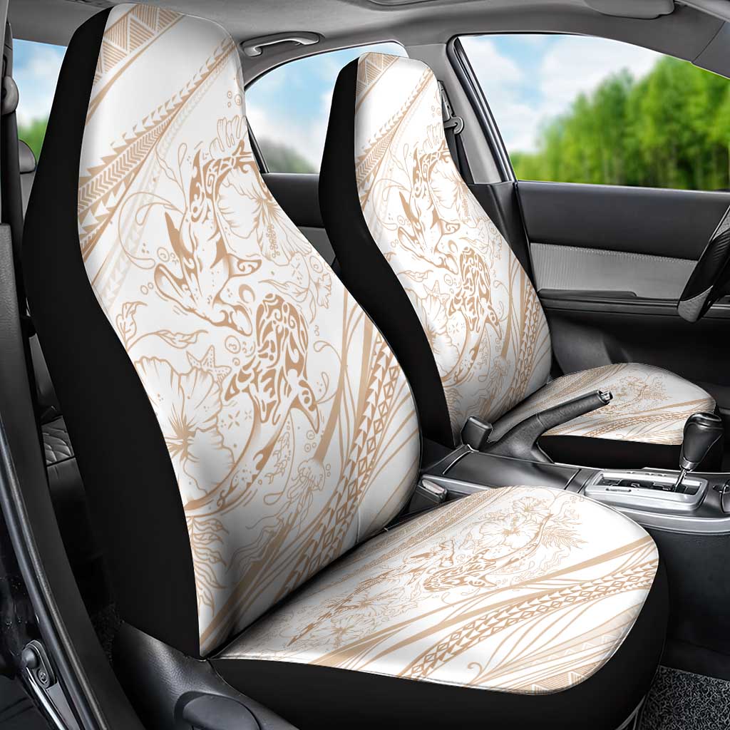 Sharks Couple Dreamy Polynesians Floral Sea Car Seat Cover Hazel LT7 - Polynesian Pride