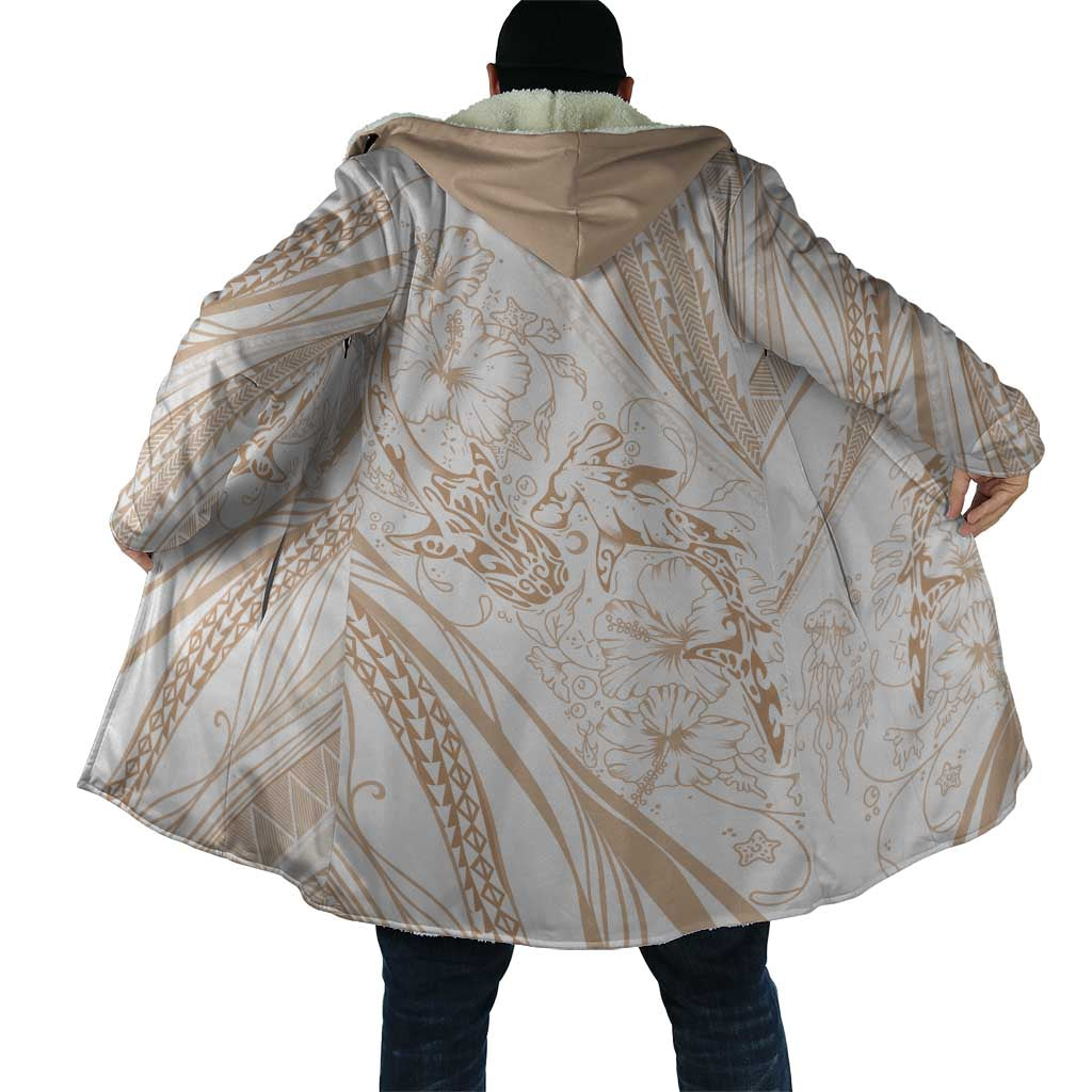 Sharks Couple Dreamy Polynesians Floral Sea Cloak Hazel LT7 - Polynesian Pride